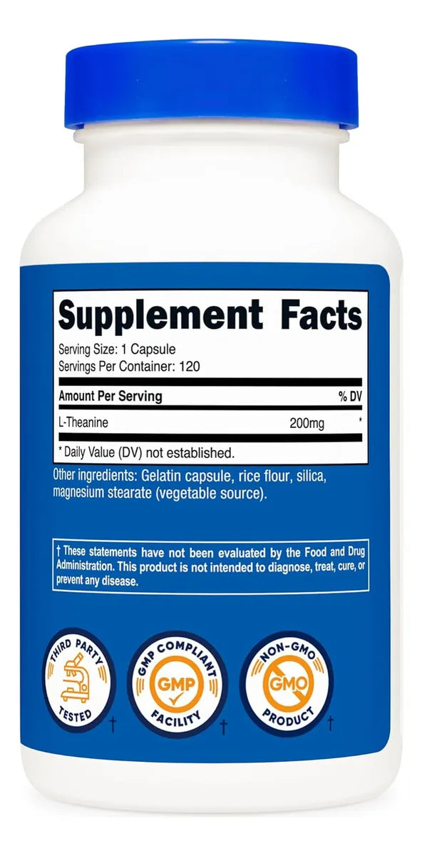 L -Teanina 200 mg – 120 Cápsulas Doble Fuerza