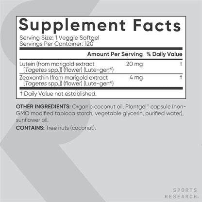 Luteína y Zeaxantina 20 mg – Sport Research