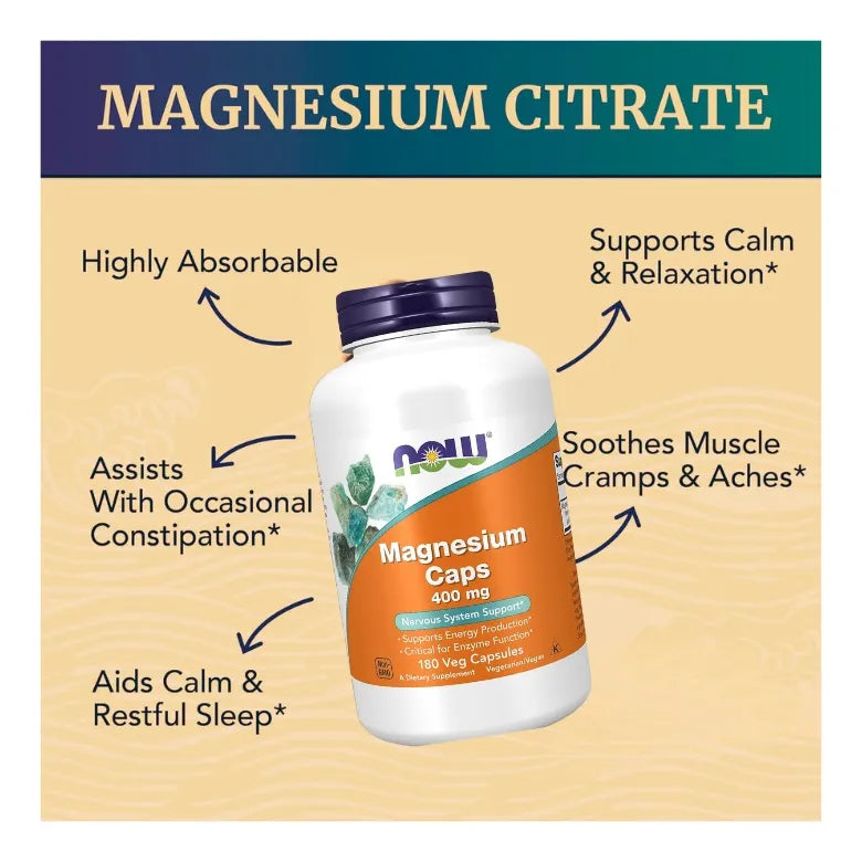 Magnesio 400 mg cápsulas soporte muscular y nervioso