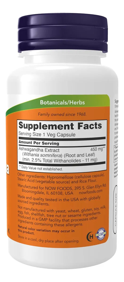 Extracto de Ashwagandha – NOW Foods
