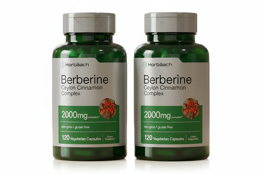 berberina 1200 mg 120 cápsulas veganas pack 2 metabolismo