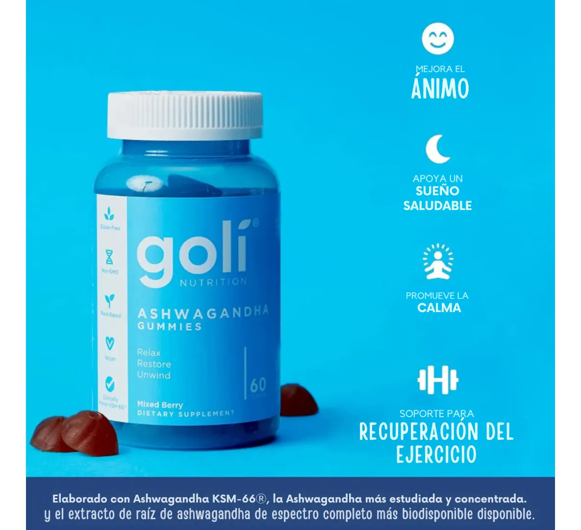 Golí Aswagandha gomitas