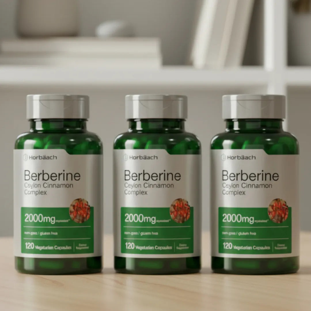 Berberina 1200 mg 120 cápsulas veganas pack 3 metabolismo