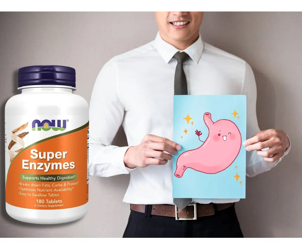 Now Super Enzymas Digestivas 180 Capsulas
