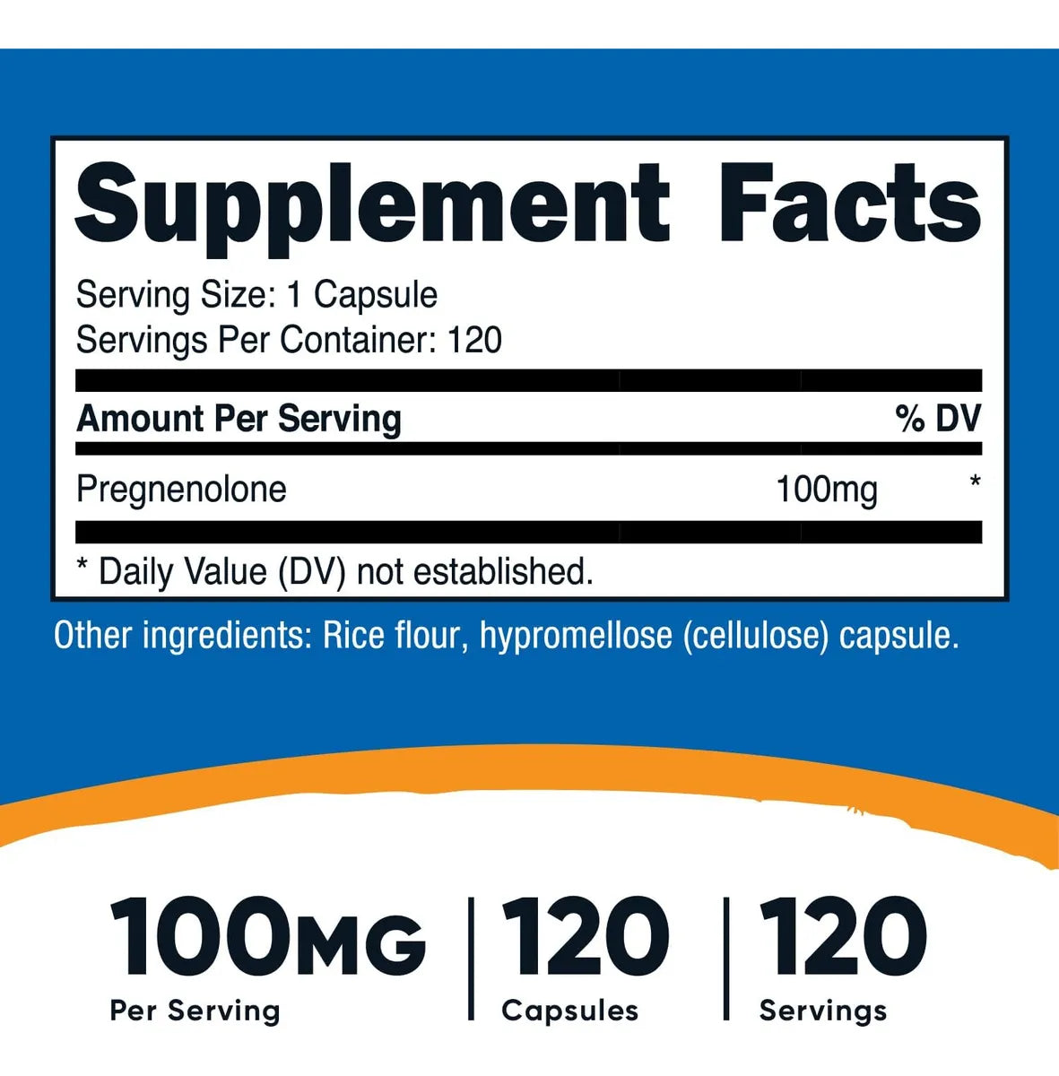 Pregnenolona 100 mg Nutricost