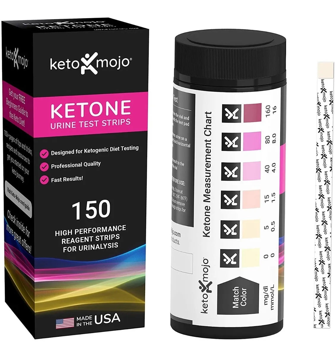 Tiras Reactivas para Cetosis – Cetona Keto-Mojo