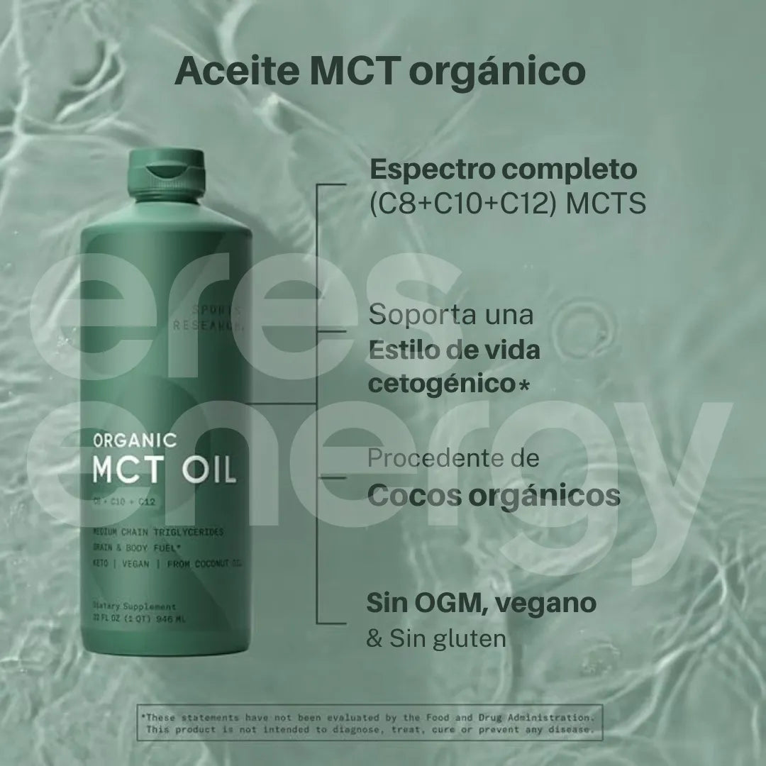Mct Oil 946ml Aceite Triglicéridos Cadena Media
