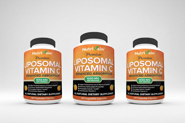 Vitamina c liposomal 1650 mg pack 3 apoyo inmune