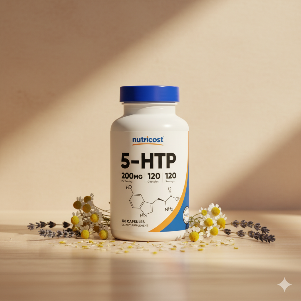 5-HTP 200 mg – Nutricost | 120 cápsulas vegetarianas