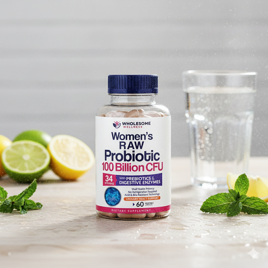 Probióticos Crudos Premium para Mujeres – 100 mil millones CFU