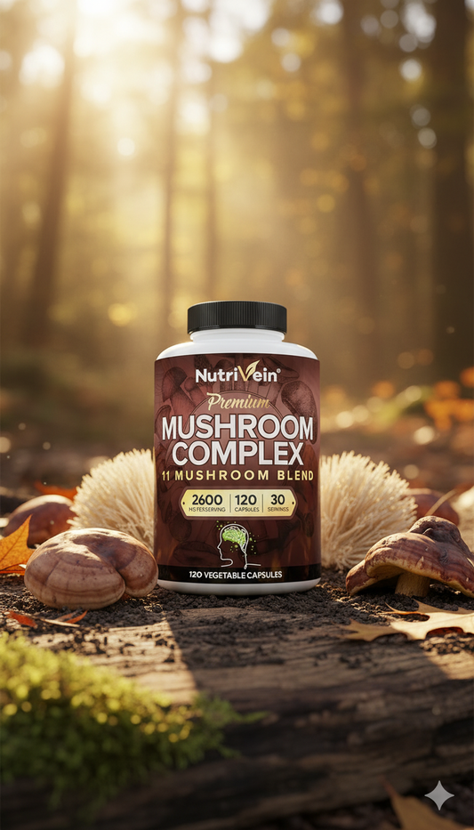 Nutrivein Complejo de Hongos Premium 2600 mg