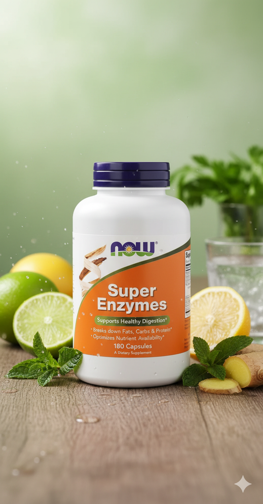 Now Super Enzymas Digestivas 180 Capsulas