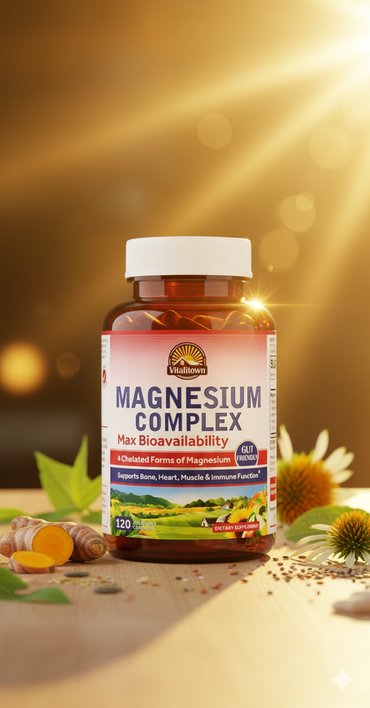 Complejo de Magnesio de Vitalitown – 120 cápsulas vegetales