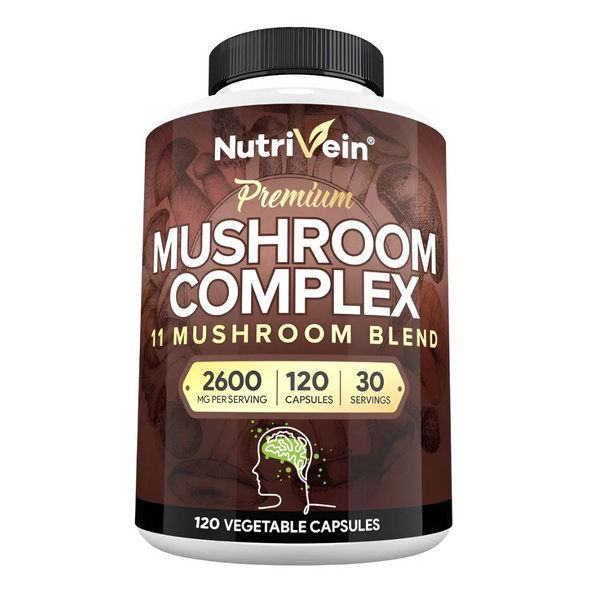 Nutrivein Complejo de Hongos Premium 2600 mg