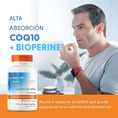 coq10 alta absorción 120 cápsulas veganas apoyo energético