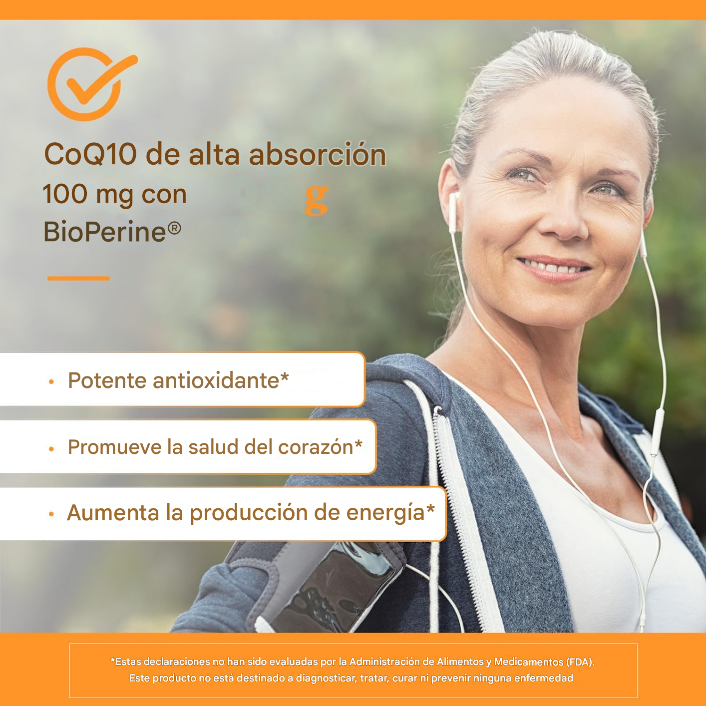 coq10 alta absorción 120 cápsulas veganas apoyo energético