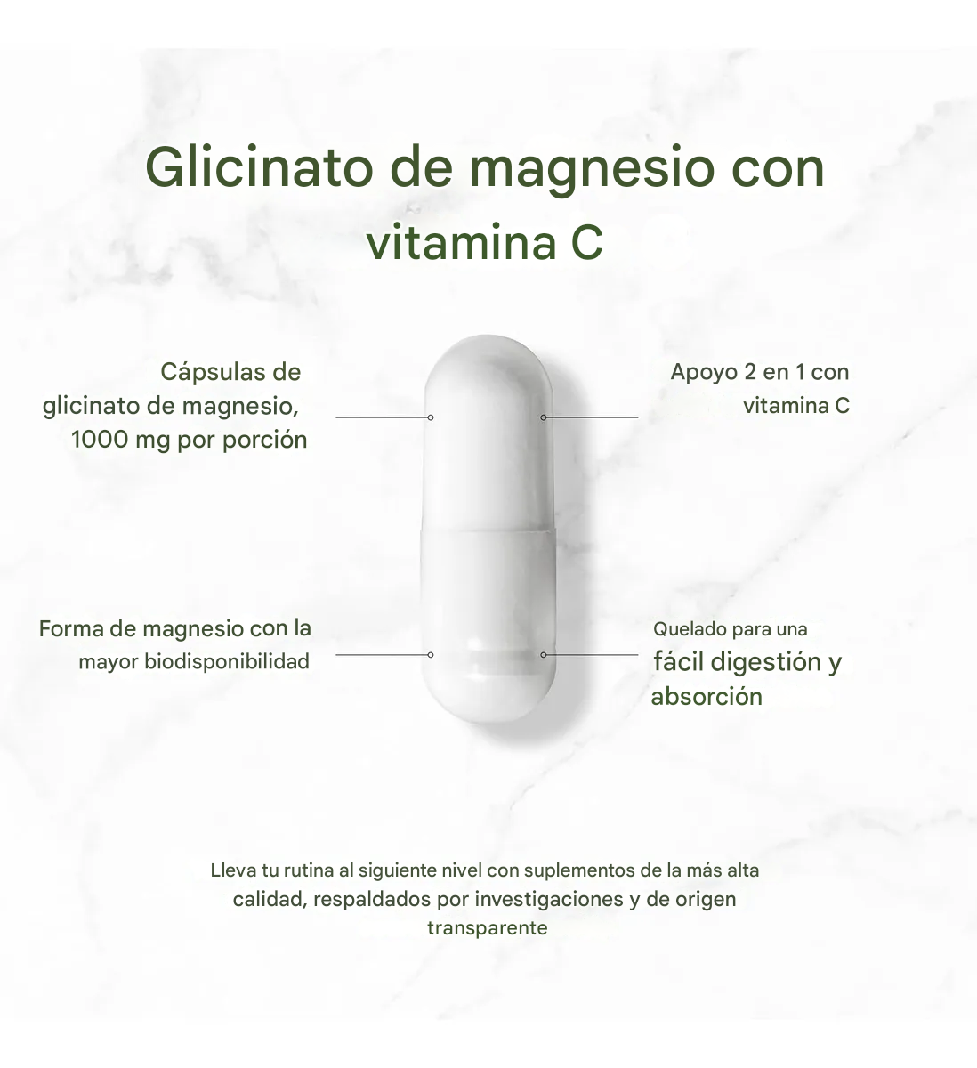 Glicinato de Magnesio con Vitamina C