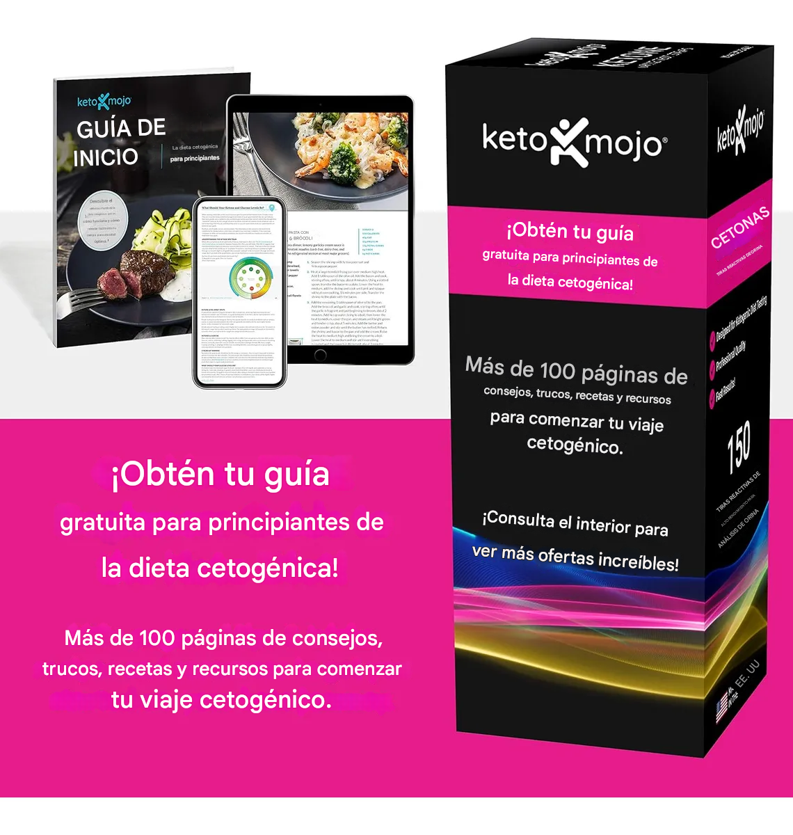 Tiras Reactivas para Cetosis – Cetona Keto-Mojo