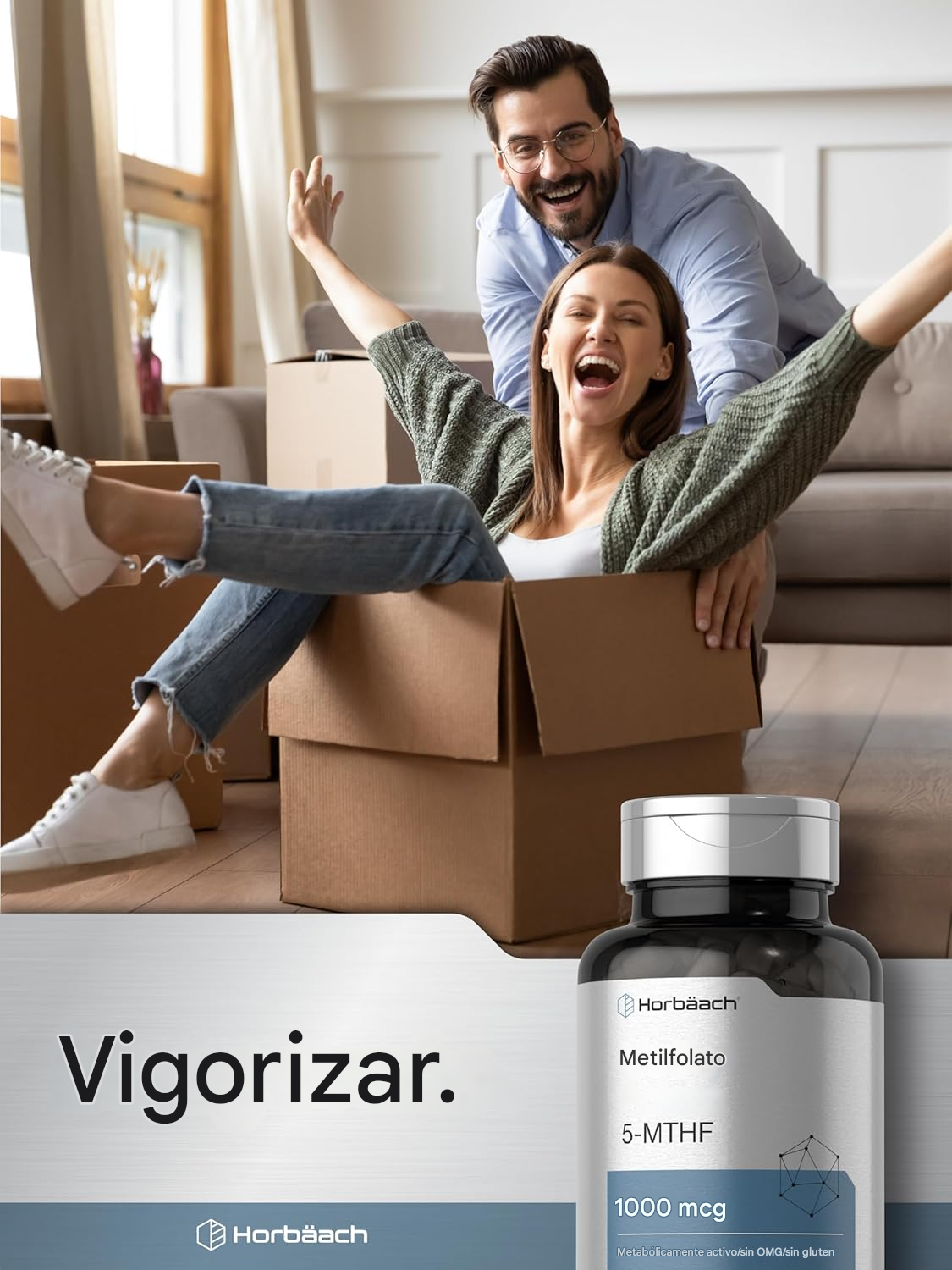 Folato de metilo 1000 mcg 200 cápsulas apoyo metabólico