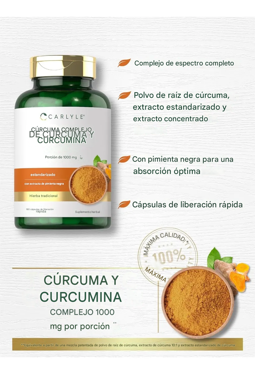 Cúrcuma Curcumina 1000 mg